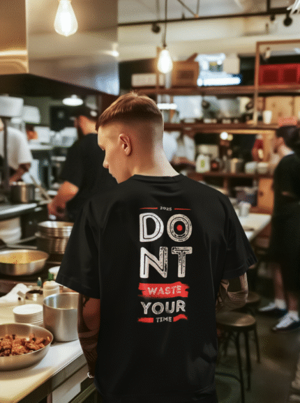 Don’t Waste Time Graphic Printed  Pure Cotton T-Shirt