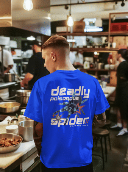 Deadly Poisonous Spider Graphic Printed Pure Cotton T-Shirt