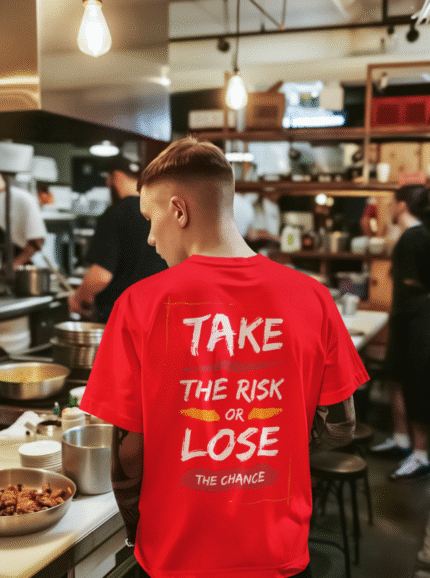 Take the Risk Graphic Printed  Pure Cotton T-Shirt