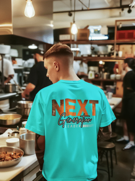 Next Generation Leader Motivational Graphic Printed Cotton T-Shirt