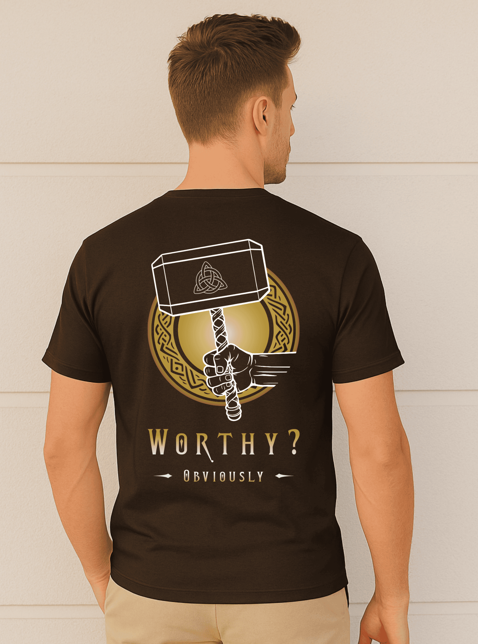Worthy? Obviously – Marvel Thor Hammer Printed Cotton T-Shirt