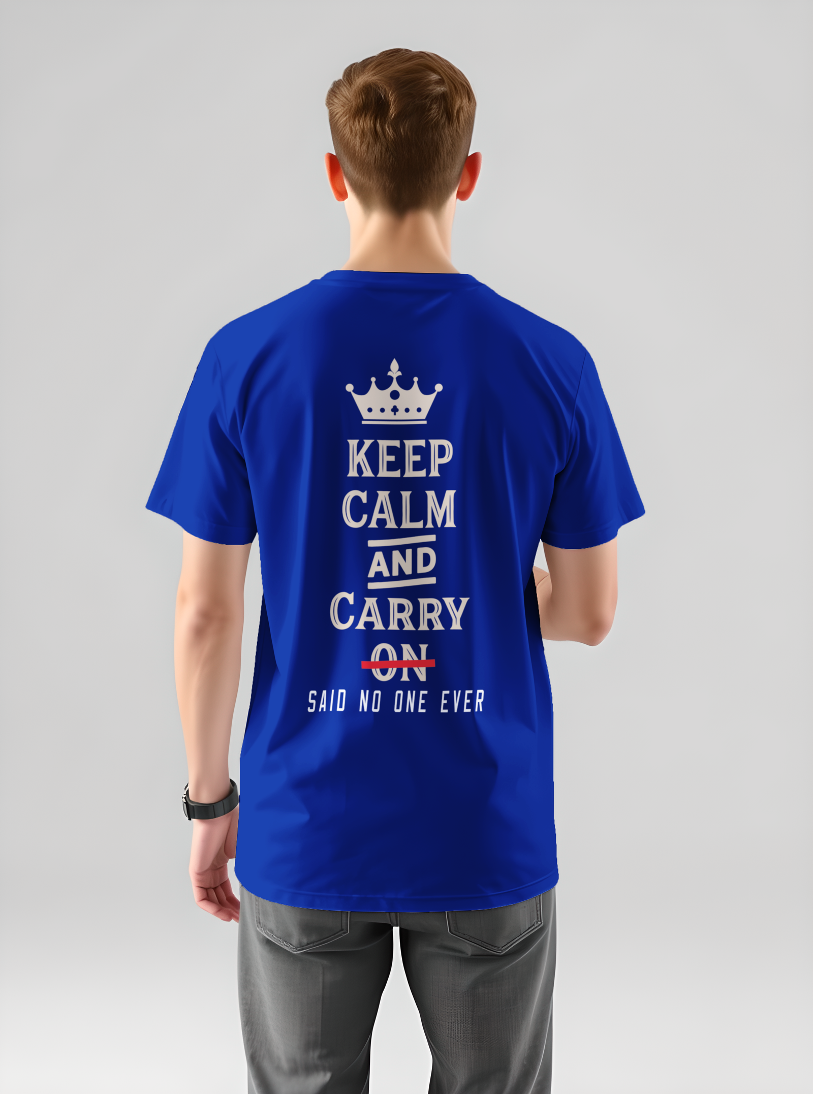 Keep Clam And Carry Printed Pure Cotton T-Shirt